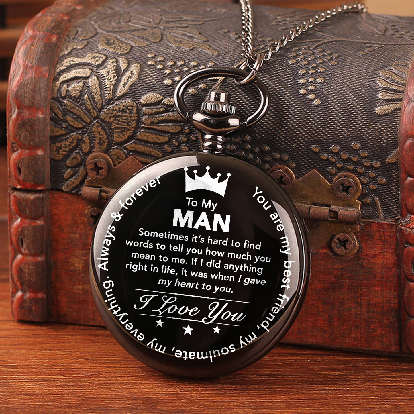 To My Man - Soulmate - Pocket Watch