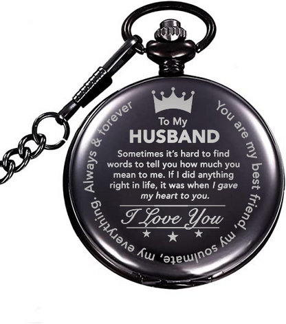 To My Husband - My Heart - Pocket Watch